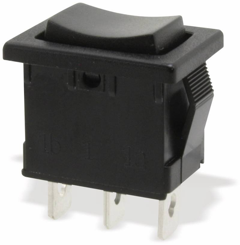 DONAU ELEKTRONIK Wippenschalter 1-pol.(I)-0-(II), tastend mit Mittelstellung von Donau Elektronik