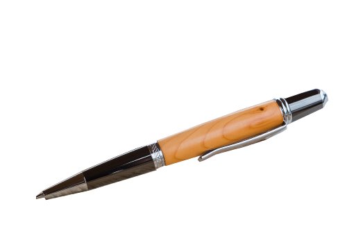Donegal Pens Kugelschreiber Sierra Elegant Silver Handgefertigt aus Holz (Eibenholz) von Donegal Pens