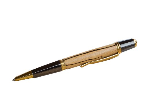 Kugelschreiber"Sierra Elegant Gold", handgefertigt aus Buchenholz mit Stockflecken, von Donegal Pens von Donegal Pens