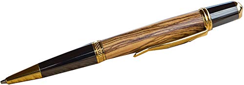 Kugelschreiber"Sierra Elegant Gold", handgefertigt aus Olivenholz, von Donegal Pens von Donegal Pens