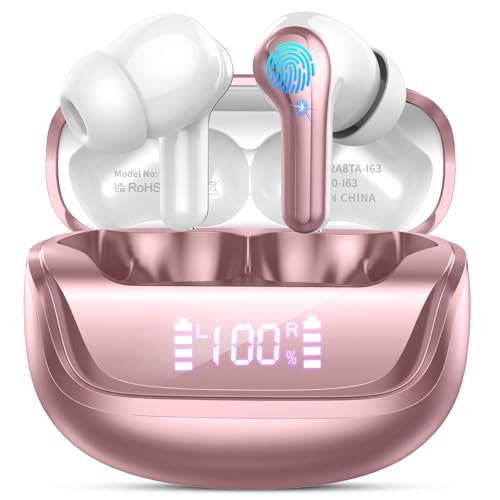 Bluetooth Kopfhörer, Kopfhörer Kabellos Bluetooth 5.4 In Ear Kopfhörer mit ENC Noise Cancelling Mic, Wireless Kopfhörer Tiefer Bass, IP7 Wasserdicht Wireless Earbuds,45H Bluetooth Ohrhörer LED Anzeige von Donerton