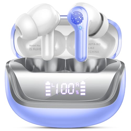 Bluetooth Kopfhörer, Kopfhörer Kabellos Bluetooth 5.4, In Ear Kopfhörer mit Tiefer Bass 4 ENC Noise Cancelling Mic, Wireless Kopfhörer IP7 Wasserdicht Wireless Earbuds, 45H Ohrhörer LED Anzeige von Donerton