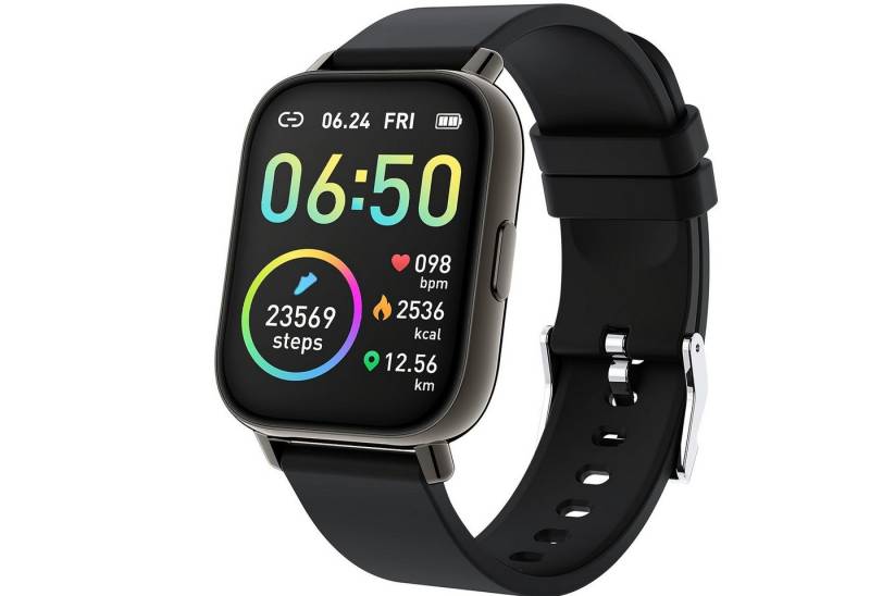 Donerton für Herren und Damen, Schrittzähler, Touchscreen Smartwatch (1.69 Zoll, Andriod iOS), mit Schlafüberwachung, Nachrichtenbenachrichtigung, Aktivitäts-Tracker von Donerton