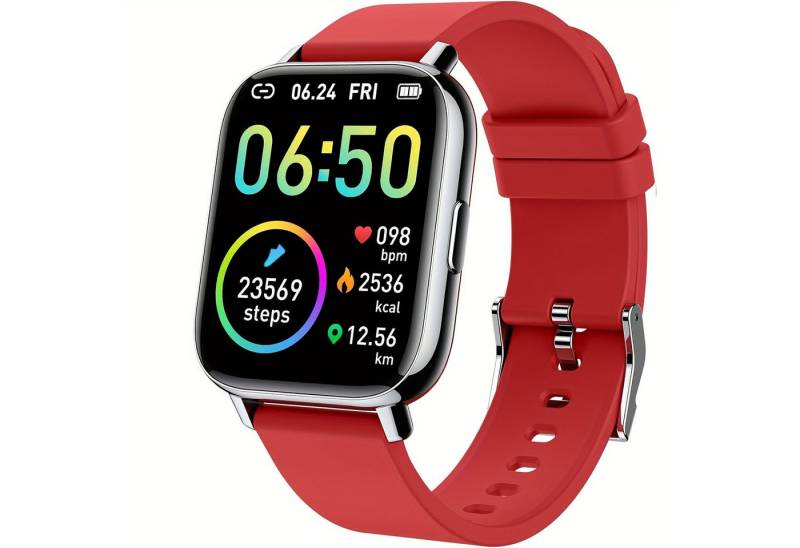 Donerton für Herren und Damen, Schrittzähler, Touchscreen Smartwatch (1.69 Zoll, Andriod iOS), mit Schlafüberwachung, Nachrichtenbenachrichtigung, Aktivitäts-Tracker von Donerton