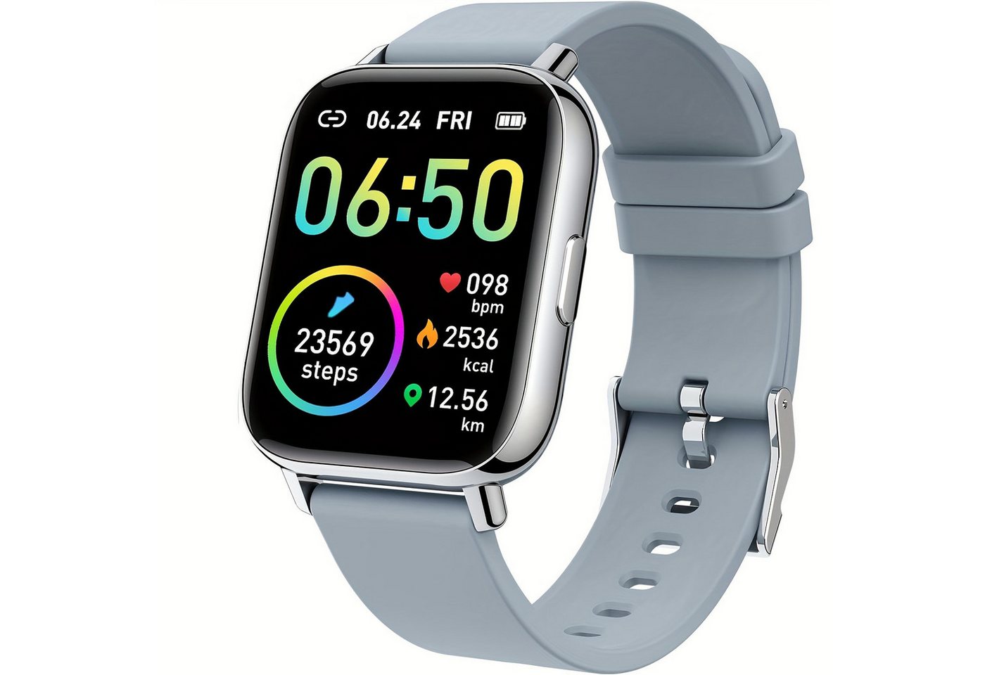 Donerton für Herren und Damen, Schrittzähler, Touchscreen Smartwatch (1.69 Zoll, Andriod iOS), mit Schlafüberwachung, Nachrichtenbenachrichtigung, Aktivitäts-Tracker von Donerton