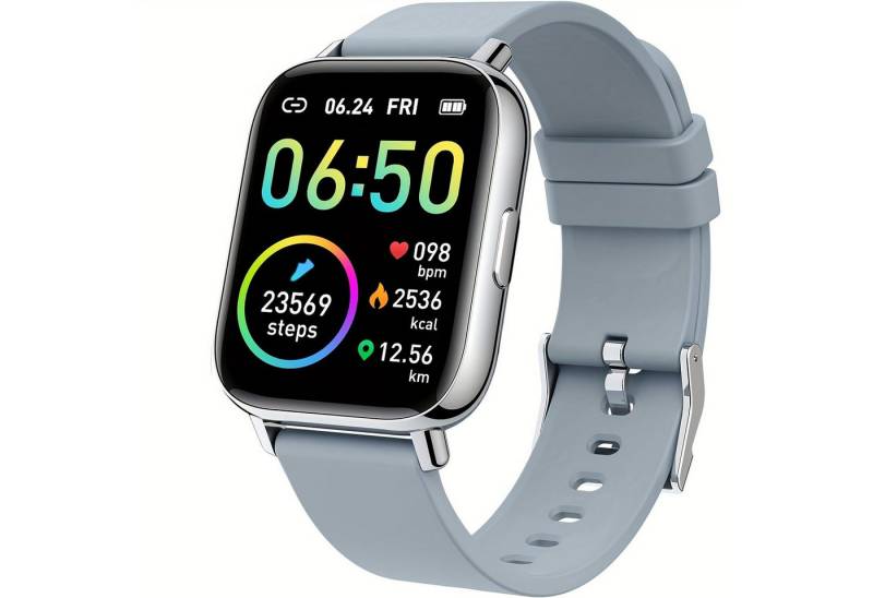 Donerton für Herren und Damen, Schrittzähler, Touchscreen Smartwatch (1.69 Zoll, Andriod iOS), mit Schlafüberwachung, Nachrichtenbenachrichtigung, Aktivitäts-Tracker von Donerton