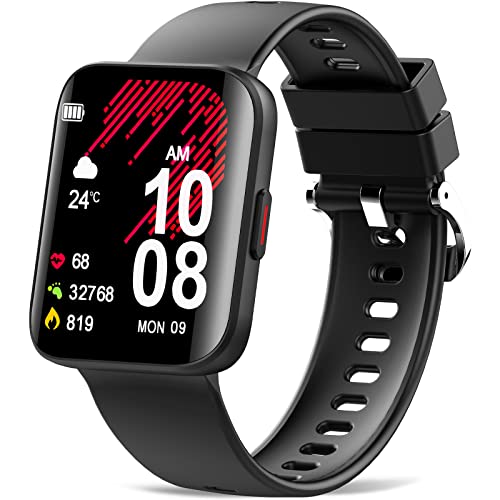 Smartwatch, 1.69 Zoll Touch-Farbdisplay Smart Watch mit Pulsmesser Schlafmonitor, Fitness Tracker mit Schrittzähler für Damen Herren, Smart Watch IP68 Wasserdicht Sportuhr fitnessuhr mit Stoppuhr von Donerton