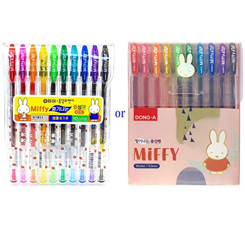 Dong-A Miffy Bunny Gel Ink Scented Rollerball Pens, 0.5mm, 10 Color Set by Dong-A von Dong-A