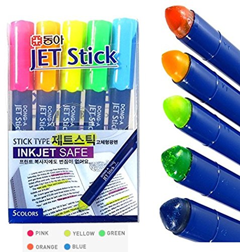 dong-a 5 Farbe massiv Textmarker Oval Design Rund Stick Schreiben Instrument Inkjet Safe dong-a 5 Farbe massiv Textmarker Oval Design Rund Stick Schreiben Instrument Inkjet Safe von Dong-A