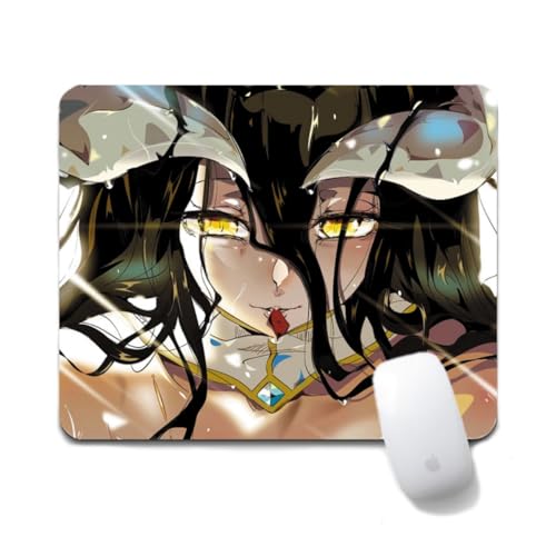 Dongsea Albedo Shalltear Bloodfallen Anime Mousepad – 20x24cm (7.8x9.4 Zoll) – Ultra-Glatte Oberfläche & Anti-Rutsch-Gummi für PC, Laptop & Gaming (Albedo 2) von Dongsea