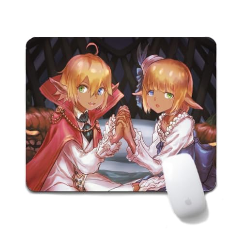 Dongsea Albedo Shalltear Bloodfallen Anime Mousepad – 20x24cm (7.8x9.4 Zoll) – Ultra-Glatte Oberfläche & Anti-Rutsch-Gummi für PC, Laptop & Gaming (Fiore&Fiora) von Dongsea