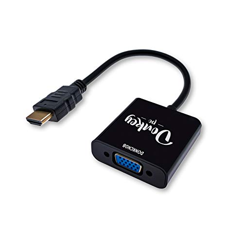 Donkey pc HDMI zu VGA Konverter HDMI auf VGA Adapter + Audio für PC bis zu 1920x1080p Video-Konverter für PC, TV, Notebook, Projektoren und andere. von Donkey pc