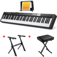 DONNER DEP-1 Digitalpiano, Klavier + Keyboardständer + X-Förmig Klavierhocker DONNER DEP-1 Digitalpiano, Klavier + Keyboardständer + X-Förmig Klavierhocker von Donner Music - DE