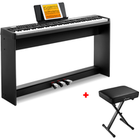 Donner DEP-08 Digitalpiano, abnehmbarer Ständer, kompaktes E-Piano für Anfänger, Klavier + X-Förmig Klavierhocker Donner DEP-08 Digitalpiano, abnehmbarer Ständer, kompaktes E-Piano für Anfänger, Klavier + X-Förmig Klavierhocker von Donner Music - DE