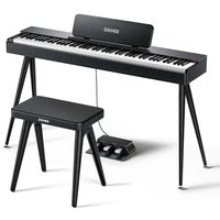 Donner DKB-100 Home Style Klavierbank aus massivem Holz, Klavier + Bank (offizielles Spiel) von Donner Music - DE