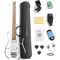 Donner HUSH X Pro Tragbare Multieffektgitarre, Weiß Donner HUSH X Pro Tragbare Multieffektgitarre, Weiß von Donner Music - DE