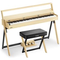DONNER OURA™ R300 88-Tasten-Digitalpiano für zu Hause, Helle Holzfarbe / Klavier + Bank【Offizielles Paket】 von Donner Music - DE