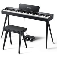 Donner OURA S100: Digitalpiano, 88 gewichtete Tasten, Klavier + Bank (offizielles Spiel) von Donner Music - DE