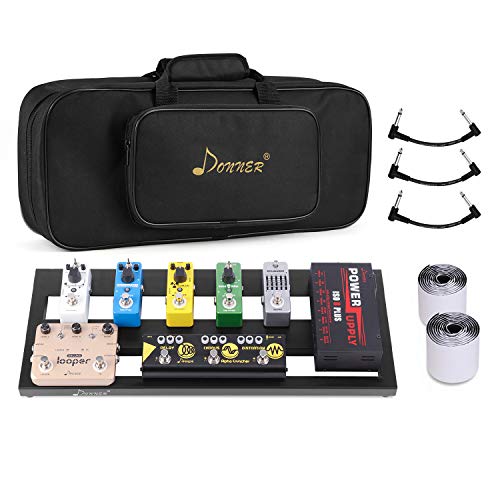 Donner DB-2 Portable Aluminum Guitar Effects Pedals Board and Waterproof Bag Set von Donner