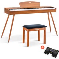 Donner DDP-80 Holzstil 88 Tasten Digitalpiano, Natürlich 【Akustische Aufrüstung】 / Piano + Hölzerner Klavierbank + Page Turner Donner DDP-80 Holzstil 88 Tasten Digitalpiano, Natürlich 【Akustische Aufrüstung】 / Piano + Hölzerner Klavierbank + Page Turner von Donner