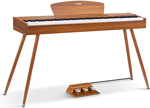 Donner DDP-80 E-Piano 88 Tasten Gewichtet Klavier, Hammermechanik II, Home Digital-Pianos Volle Größe Keyboard mit Ständer, Dreifach-pedal, USB-MIDI und Kopfhöreranschluss von Donner