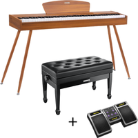 Donner DDP-80 Holzstil 88 Tasten Digitalpiano, Natürlich 【Akustische Aufrüstung】 / Piano + Duet höhenverstellbare Bank + Page Turner Donner DDP-80 Holzstil 88 Tasten Digitalpiano, Natürlich 【Akustische Aufrüstung】 / Piano + Duet höhenverstellbare Bank + Page Turner von Donner