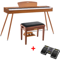 Donner DDP-80 Holzstil 88 Tasten Digitalpiano, Natürlich 【Akustische Aufrüstung】 / Piano + höhenverstellbare Bank + Page Turner Donner DDP-80 Holzstil 88 Tasten Digitalpiano, Natürlich 【Akustische Aufrüstung】 / Piano + höhenverstellbare Bank + Page Turner von Donner