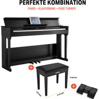 Donner DDP-90 Home Digitalpiano mit 88 Tasten, Piano + Klavierhocker + Page Turner von Donner