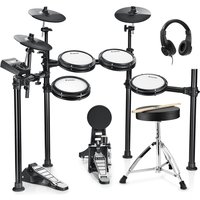 Donner DED-200 Elektronisches Schlagzeug für Einsteiger Aufgerüstet - 5 Trommeln und 3 Becken von Donner