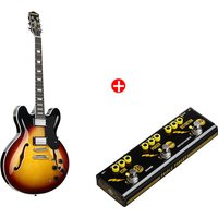 Donner DJP-1000 Jazz-E-Gitarre, DJP-1000B / Gitarre + JW Pedal von Donner