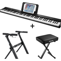 Donner DP-10 Digitalpiano Faltbares Tragbares Klavier, Digitalpiano + Keyboardständer + Klavierhocker Donner DP-10 Digitalpiano Faltbares Tragbares Klavier, Digitalpiano + Keyboardständer + Klavierhocker von Donner