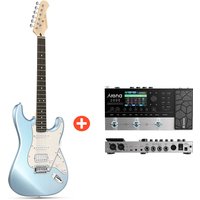 Donner DST-152 E-Gitarre Einsteiger Set ST Type 39 Zoll, DST-152R / Gitarre + Arena 2000 Pedal von Donner