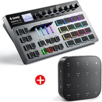 Donner Essential D1 Beat Machine Drumcomputer Tragbare elektronische Drum Maschine mit Effekten, D1+MEDO von Donner