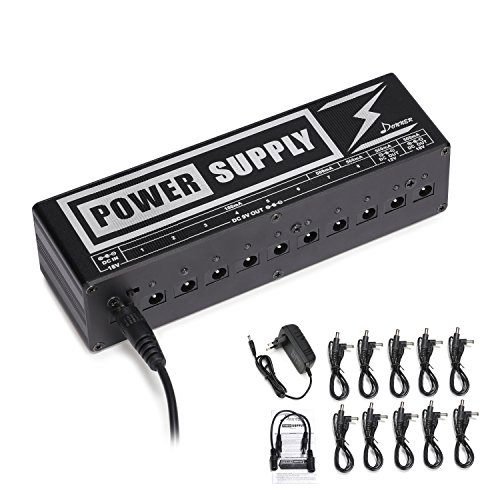 Donner Gitarre Pedal Power Supply 10 Isolated Ausgang Pedal Netzteil für 9V/12V/18V Effektpedale (DP-2) von Donner
