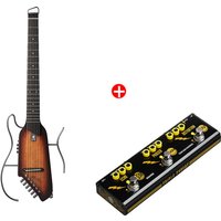 Donner HUSH-I Tragbare Reisegitarre Leise Leichtgewicht, Sunburst / Gitarre + JW Pedal Donner HUSH-I Tragbare Reisegitarre Leise Leichtgewicht, Sunburst / Gitarre + JW Pedal von Donner