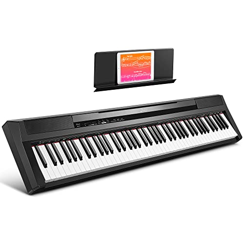 Donner Klavier Tastatur 88 Tasten Halbgewichteten, E-Piano für Einsteiger Digitalpiano Keyboard in voller Größe mit Pedal, DEP-10 von Donner