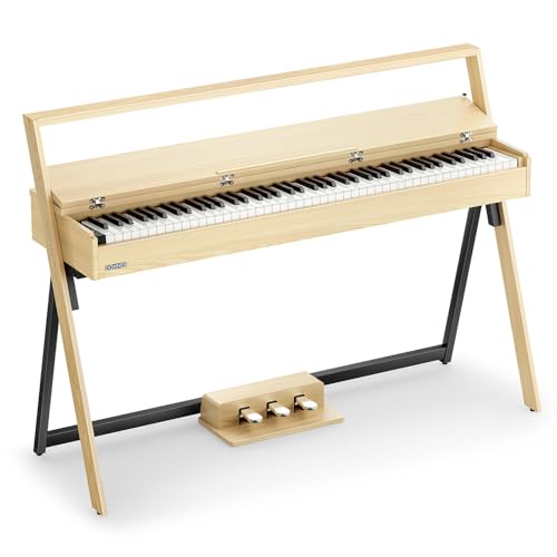 Donner OURA R300 88-Tasten schwergewichtetes Keyboard-Piano für Fortgeschrittene, Digitalpiano mit Graduiertem Hammer-Standard-Keyboard, Bluetooth, Halbpedal, 2 x 15W, 256-Polyphonie, Hellholzfarbe Donner OURA R300 88-Tasten schwergewichtetes Keyboard-Piano für Fortgeschrittene, Digitalpiano mit Graduiertem Hammer-Standard-Keyboard, Bluetooth, Halbpedal, 2 x 15W, 256-Polyphonie, Hellholzfarbe von Donner
