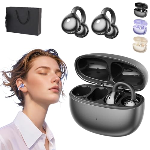 Donubiiu Bluetooth KopfhöRer Mit Ohrclip,Bluetooth 5.4 KopfhöRer Lila,Ohrclip KopfhöRer Bluetooth,KopfhöRer Mit Ohrclip,Leichte Bluetooth-KopfhöRer Mit Offenem Ohrclip, for Jogging Running (Schwarz) Donubiiu Bluetooth KopfhöRer Mit Ohrclip,Bluetooth 5.4 KopfhöRer Lila,Ohrclip KopfhöRer Bluetooth,KopfhöRer Mit Ohrclip,Leichte Bluetooth-KopfhöRer Mit Offenem Ohrclip, for Jogging Running (Schwarz) von Donubiiu