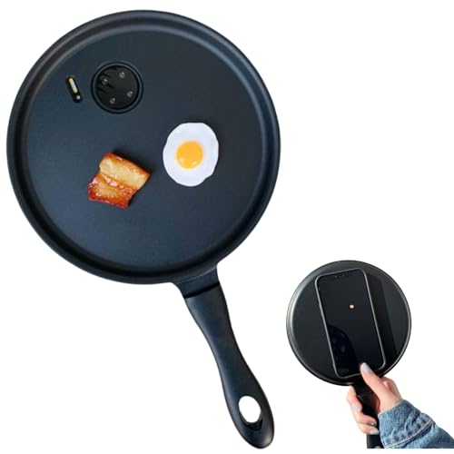 Donubiiu Creative Frying Pan Phone Case, 3D Frying Pan Phone Case Compatible, Saucepan Case for iPhone 14 13 12 11 Pro Max Plus 3D Creative Funny Phone Cover (D,XR) von Donubiiu