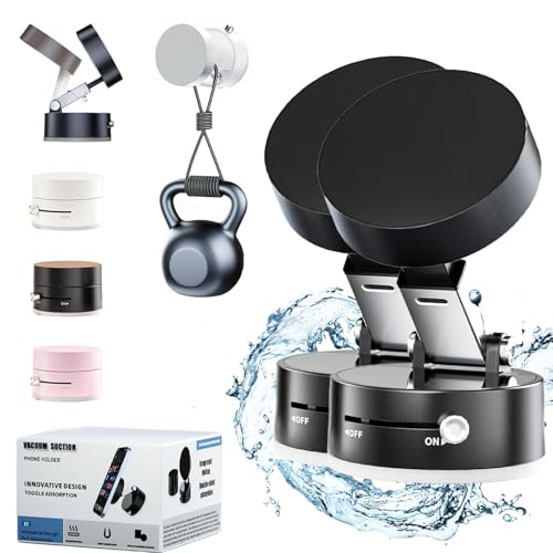 Donubiiu Magmount V2 - Magmount Handyhalterung,Magnetomount Magnetische Handyhalterung Extrastark,Magnetic Vacuum Phone Holder (2* Black) von Donubiiu