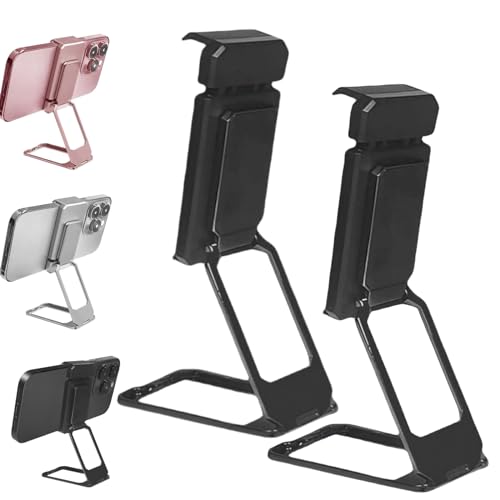 Donubiiu New Upgraded Back Clip Type 360 Folding Bracket, Cell Phone Stand, Back Clip Foldable Phone Holder, Cell Phone Stand, with iPhone 15 14 13 12 11 Pro Xs Xs Max (2PCS-B) von Donubiiu