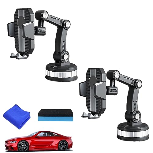 Donubiiu Phizeza Universal Phone Mount, New Robot Arm Large Truck Car Phone Holder, Suction Cup Mobile Phone Bracket, Phone Mount for Car Center Console Stack Super Adsorption Phone Holder (2Pcs) von Donubiiu