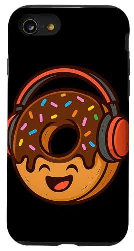 Lustiges Donut-Kostüm mit Kopfhörern für Jungen und Mädchen Hülle für iPhone SE (2020) / 7 / 8 von Donut Headphones