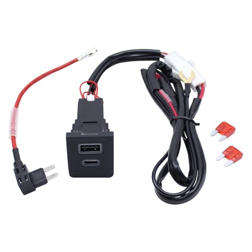 Dual USB Einbaubuchse mit Sicherung Kabelbaum Doppelt USB-A C QC3.0 PD Ladegerät Buchse Steckdose USB Ladesteckdose Schnellladegerät USB Adapter für Multivan T5 Multi-Van 2003-2015 Dual USB Einbaubuchse mit Sicherung Kabelbaum Doppelt USB-A C QC3.0 PD Ladegerät Buchse Steckdose USB Ladesteckdose Schnellladegerät USB Adapter für Multivan T5 Multi-Van 2003-2015 von Doo Engy