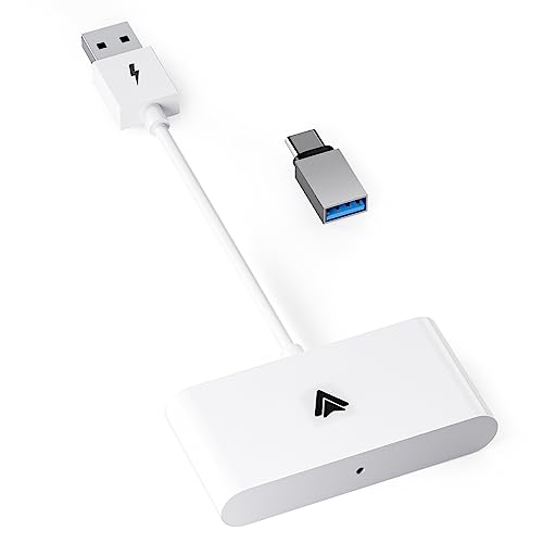 Doohoeek Wireless Android Auto Adapter, USB Dongle für Android Autoradio, Cars Adapter Kompatibel mit Android 11 & Höher und Autos ab 2016, 5 GHz WiFi Auto Connect, Weiß von Doohoeek