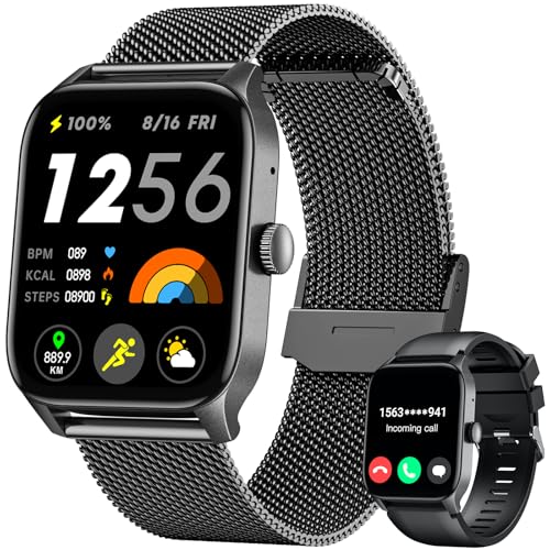 Smartwatch Damen Uhr Armbanduhr Fitnessuhr: Schwarz Smart Watch Damenuhr 1.83" Touchscreen mit Schrittzähler Blutdruck Wasserdicht Telefonfunktion Sportuhr Laufuhr Frauen Uhren Kompatibel Android iOS Smartwatch Damen Uhr Armbanduhr Fitnessuhr: Schwarz Smart Watch Damenuhr 1.83" Touchscreen mit Schrittzähler Blutdruck Wasserdicht Telefonfunktion Sportuhr Laufuhr Frauen Uhren Kompatibel Android iOS von Doomixs
