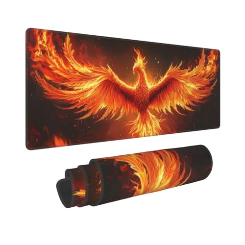 Gaming Mauspad XXL 800x300x3mm Feuer Phoenix Mousepad Groß Vernähte Kanten Wasserdicht Anti-Rutsch für PC, Laptop Multifunktionales Schreibtischunterlage Verbessert Präzision und Geschwindigkei W-357 Gaming Mauspad XXL 800x300x3mm Feuer Phoenix Mousepad Groß Vernähte Kanten Wasserdicht Anti-Rutsch für PC, Laptop Multifunktionales Schreibtischunterlage Verbessert Präzision und Geschwindigkei W-357 von Dooqon