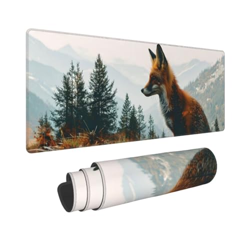 Gaming Mauspad XXL 900x400x3mm Fox Valley Mousepad Groß Vernähte Kanten WassXerdicht Anti-Rutsch, Waschbar,Tragbar,für optimalen Halt Großer Erweiterter Schreibtisch Schutz Für Home Office W-306 Gaming Mauspad XXL 900x400x3mm Fox Valley Mousepad Groß Vernähte Kanten WassXerdicht Anti-Rutsch, Waschbar,Tragbar,für optimalen Halt Großer Erweiterter Schreibtisch Schutz Für Home Office W-306 von Dooqon
