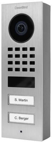 DoorBird D1102V Aufputz IP-Video-Türsprechanlage WLAN, LAN Außeneinheit Edelstahl V4A (gebürstet) von DoorBird