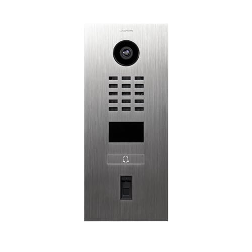 DoorBird D2101FV Fingerprint 50 IP Video Türstation, Edelstahl V2A | Video-Türsprechanlage mit 1 Ruftaste, Fingerabdruckleser, RFID, HD-Video, Bewegungssensor von DoorBird